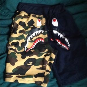 Multi-colored Bape shorts